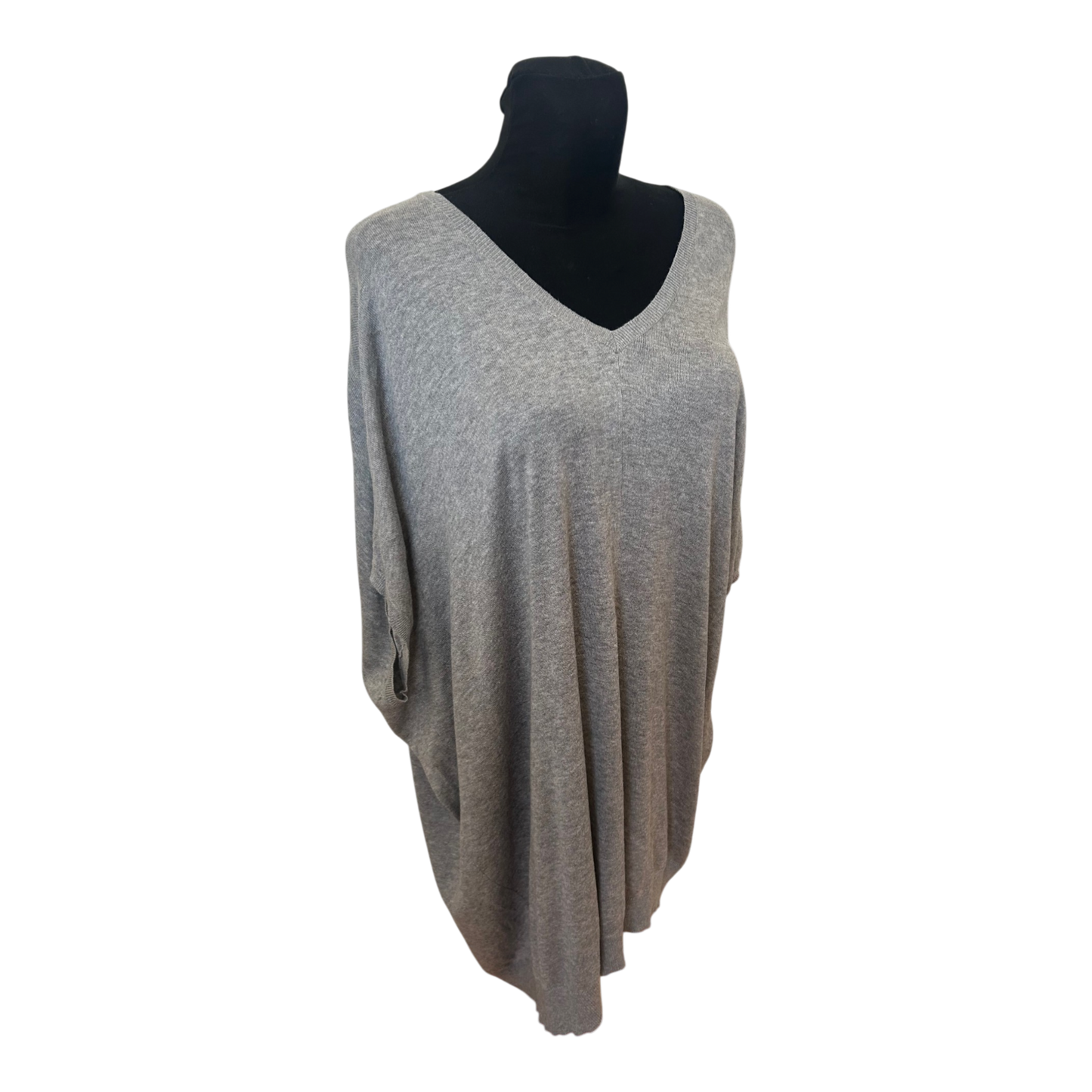 Vero Moda Longshirt Damen Gr M Grau Oversize Viskose Baumwolle