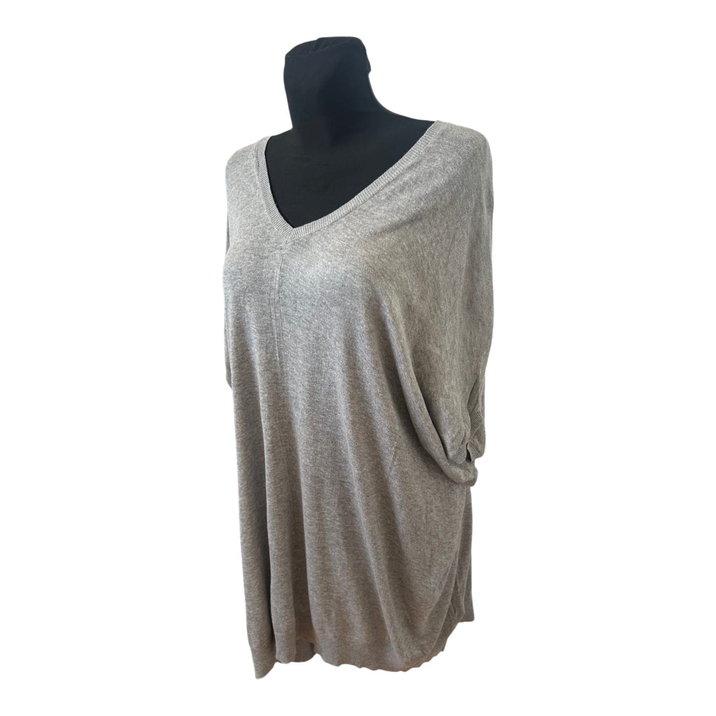 Vero Moda Longshirt Damen Gr M Grau Oversize Viskose Baumwolle