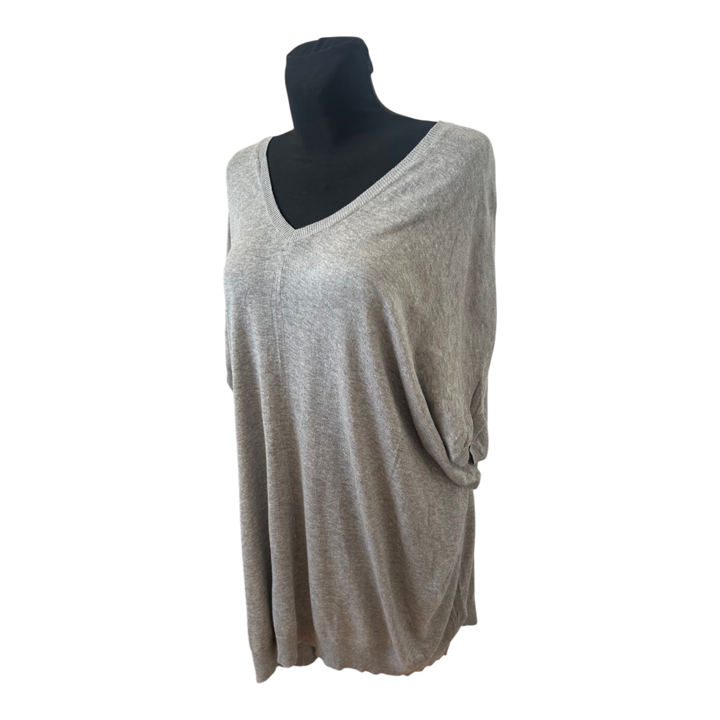 Vero Moda Longshirt Damen Gr M Grau Oversize Viskose Baumwolle