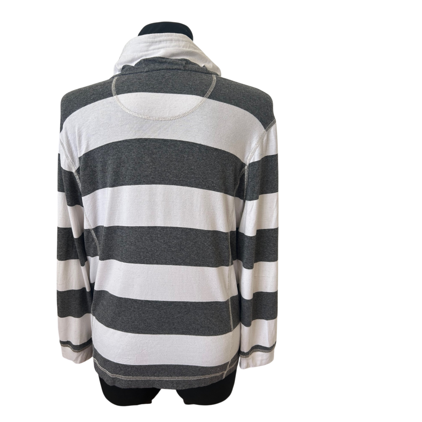 Fürstenberg Sports Sweatjacke Damen Gr 42 Grau Weiss Streifen