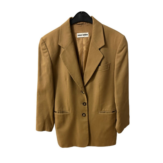 Gerry Weber Blazer Damen Gr 38 Schurwolle Braun Elegant Klassisch Business Look