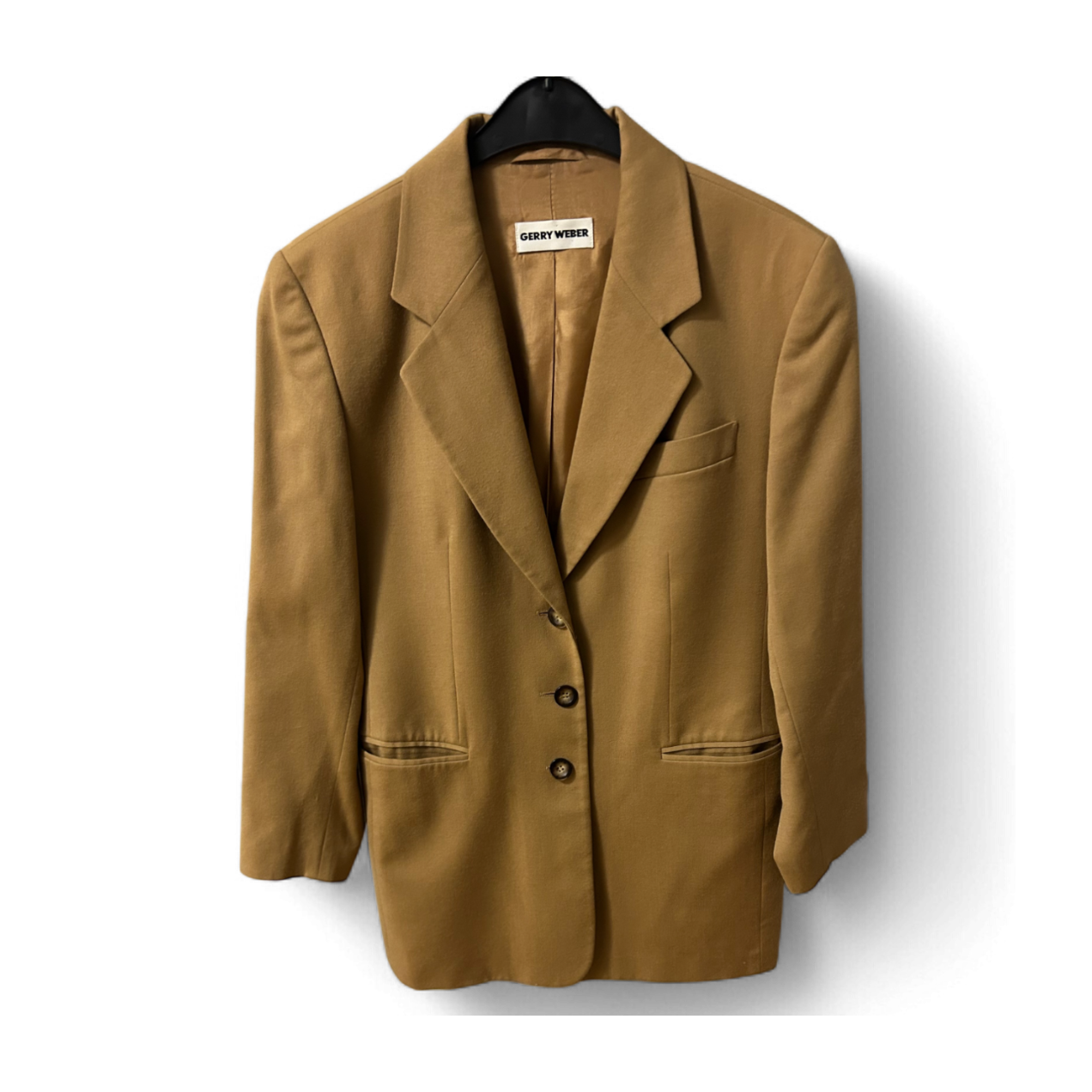 Gerry Weber Blazer Damen Gr 38 Schurwolle Braun Elegant Klassisch Business Look