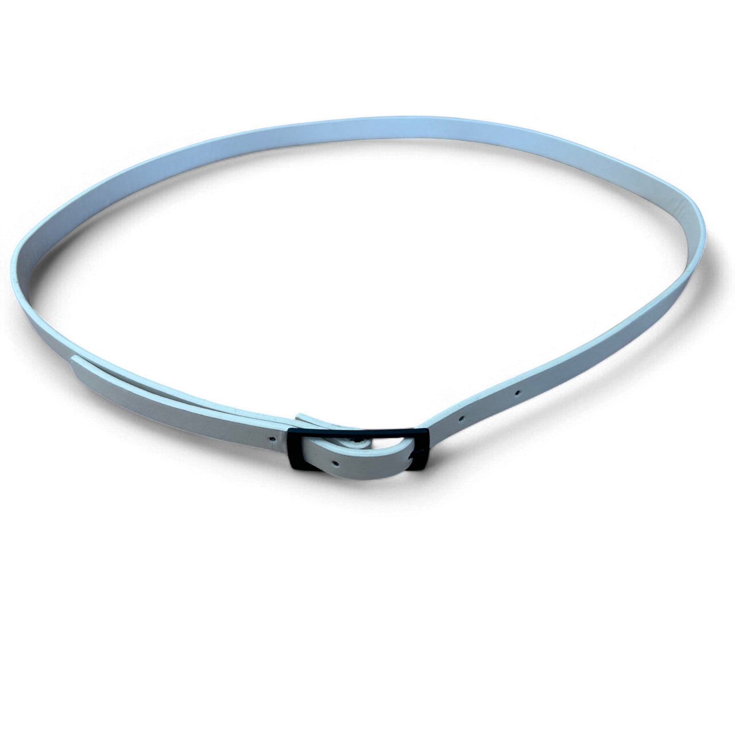 Schmaler Damen Gürtel Weiß Minimalistisch Zeitlos 85 cm Leder Elegant Gürtel