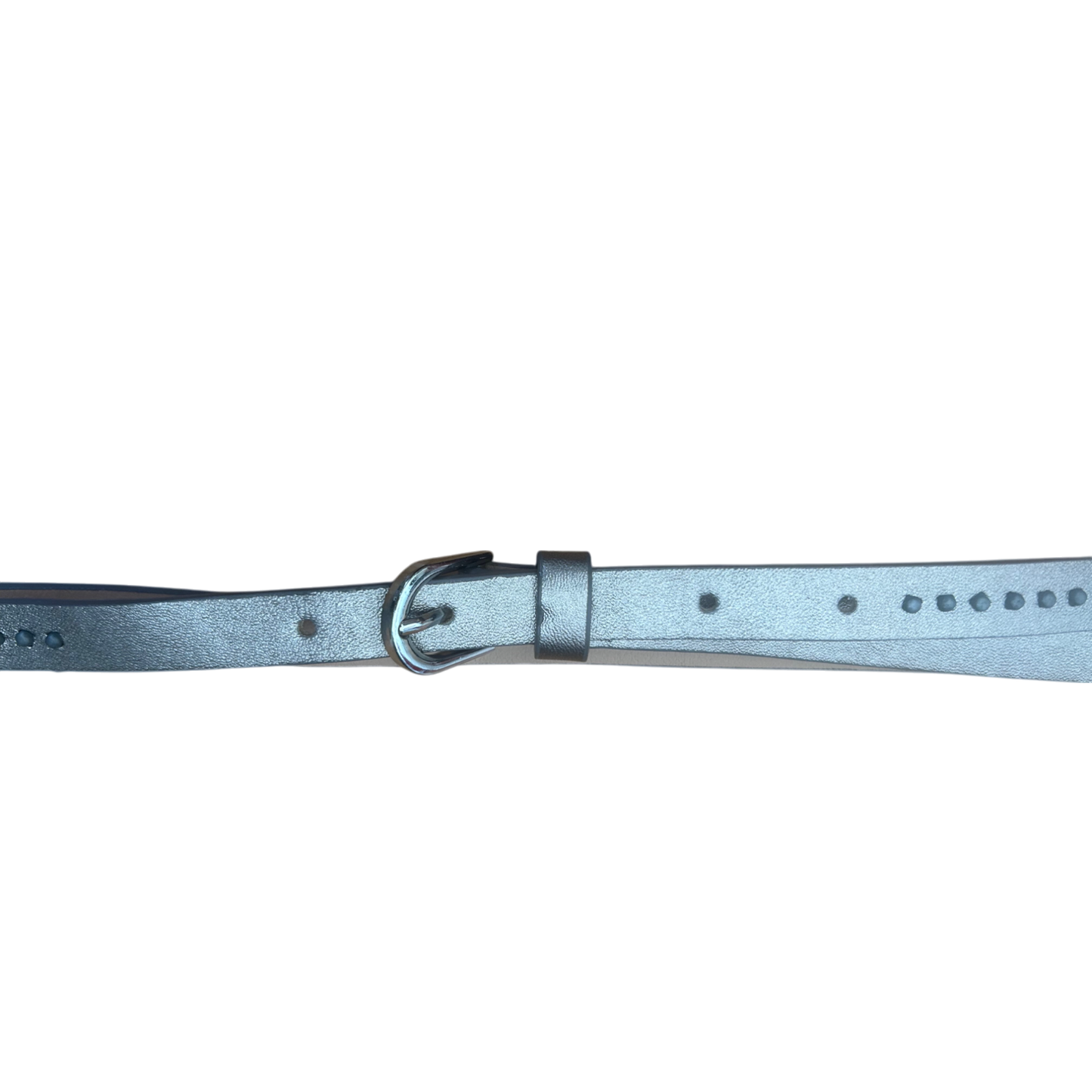 Schmaler Damen Gürtel Silber Minimalistisch Zeitlos 95 cm Leder Elegant Gürtel