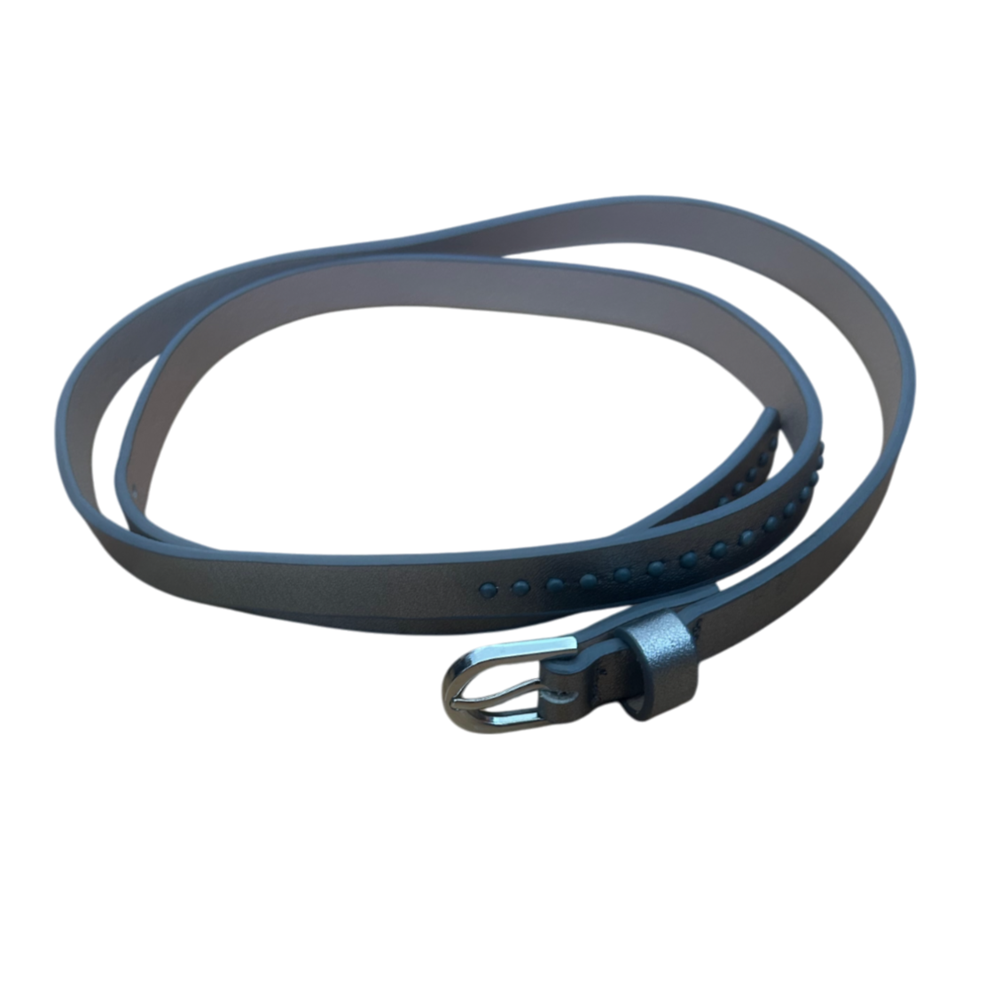 Schmaler Damen Gürtel Silber Minimalistisch Zeitlos 95 cm Leder Elegant Gürtel