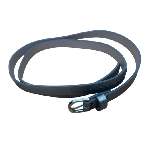 Schmaler Damen Gürtel Silber Minimalistisch Zeitlos 95 cm Leder Elegant Gürtel