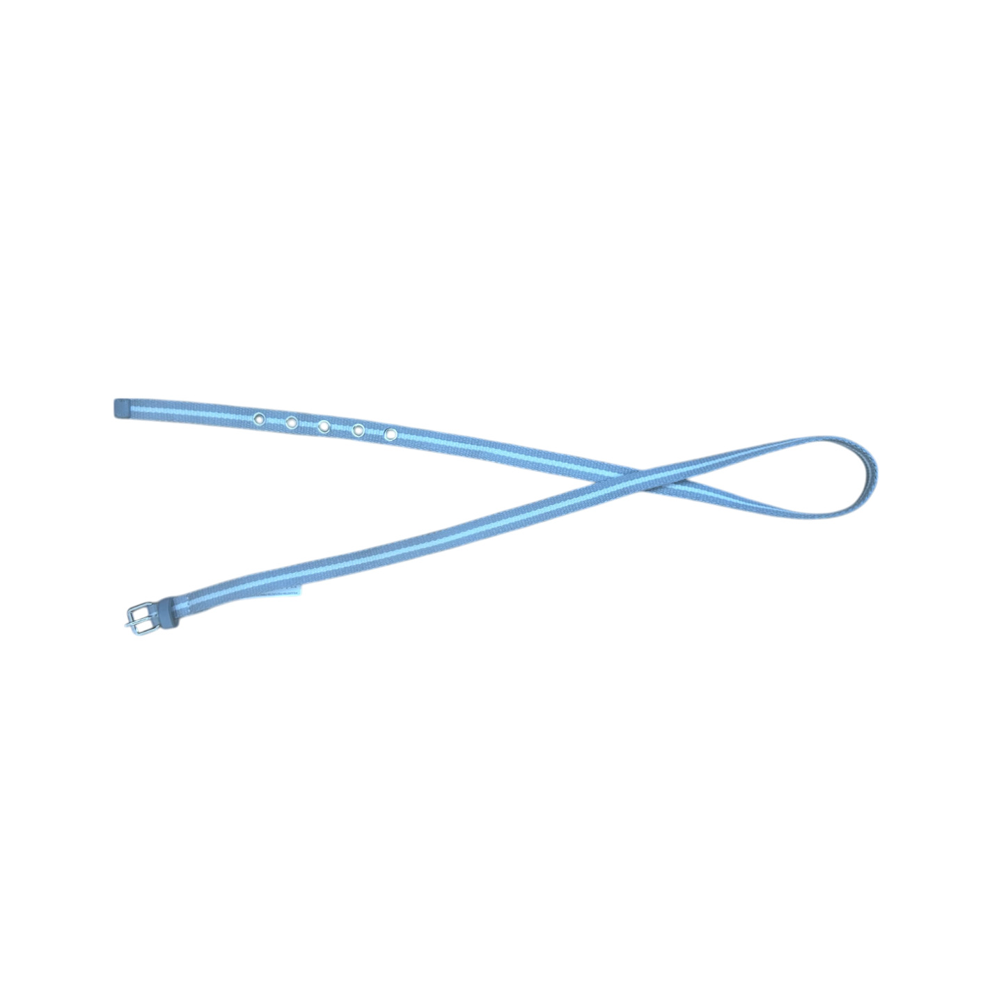 Schmaler Damen Gürtel Stoff Streifen WeißGrau 100 cm Sommer Gürtel