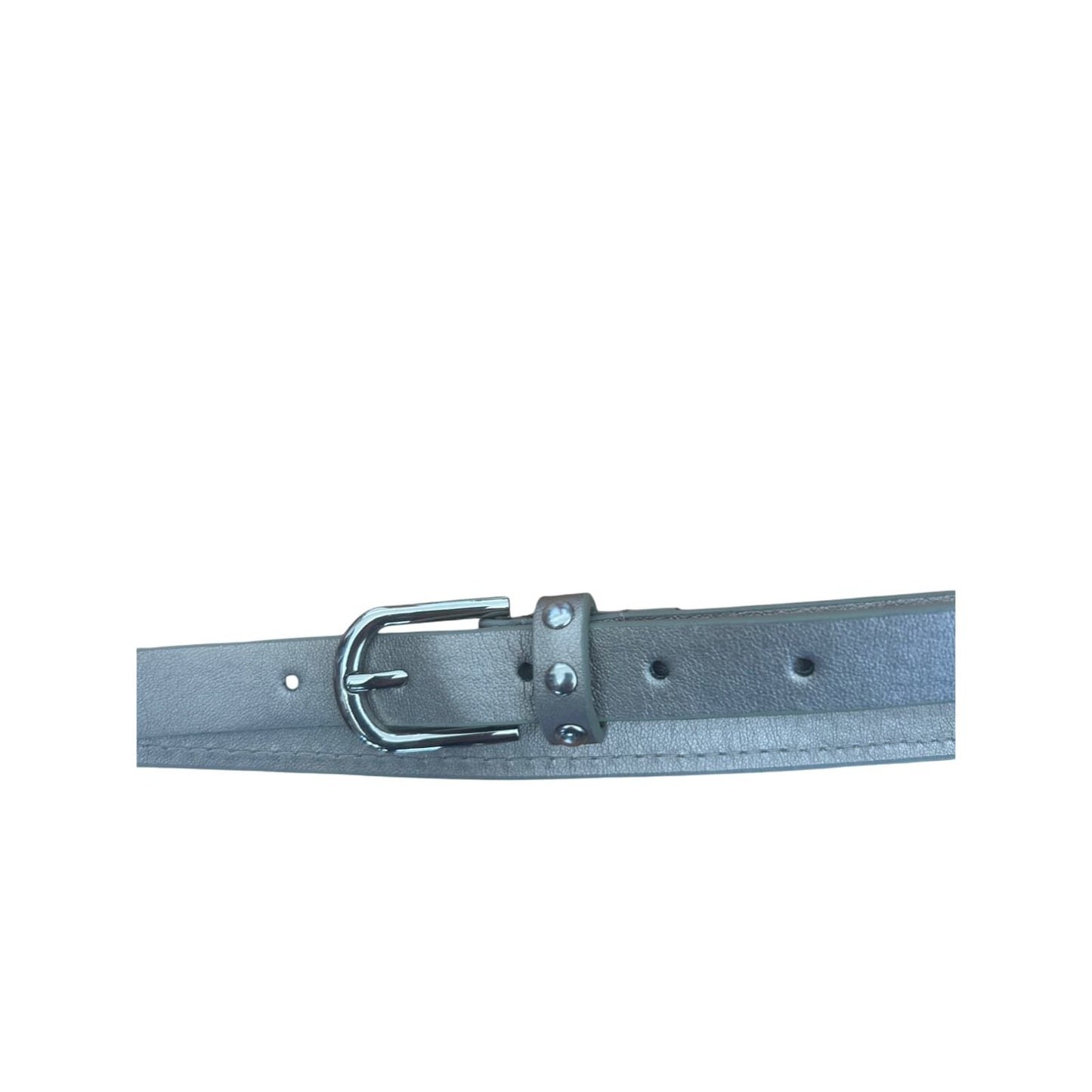 Schmaler Damen Gürtel Silber Minimalistisch Zeitlos 100 cm Leder Elegant Gürtel