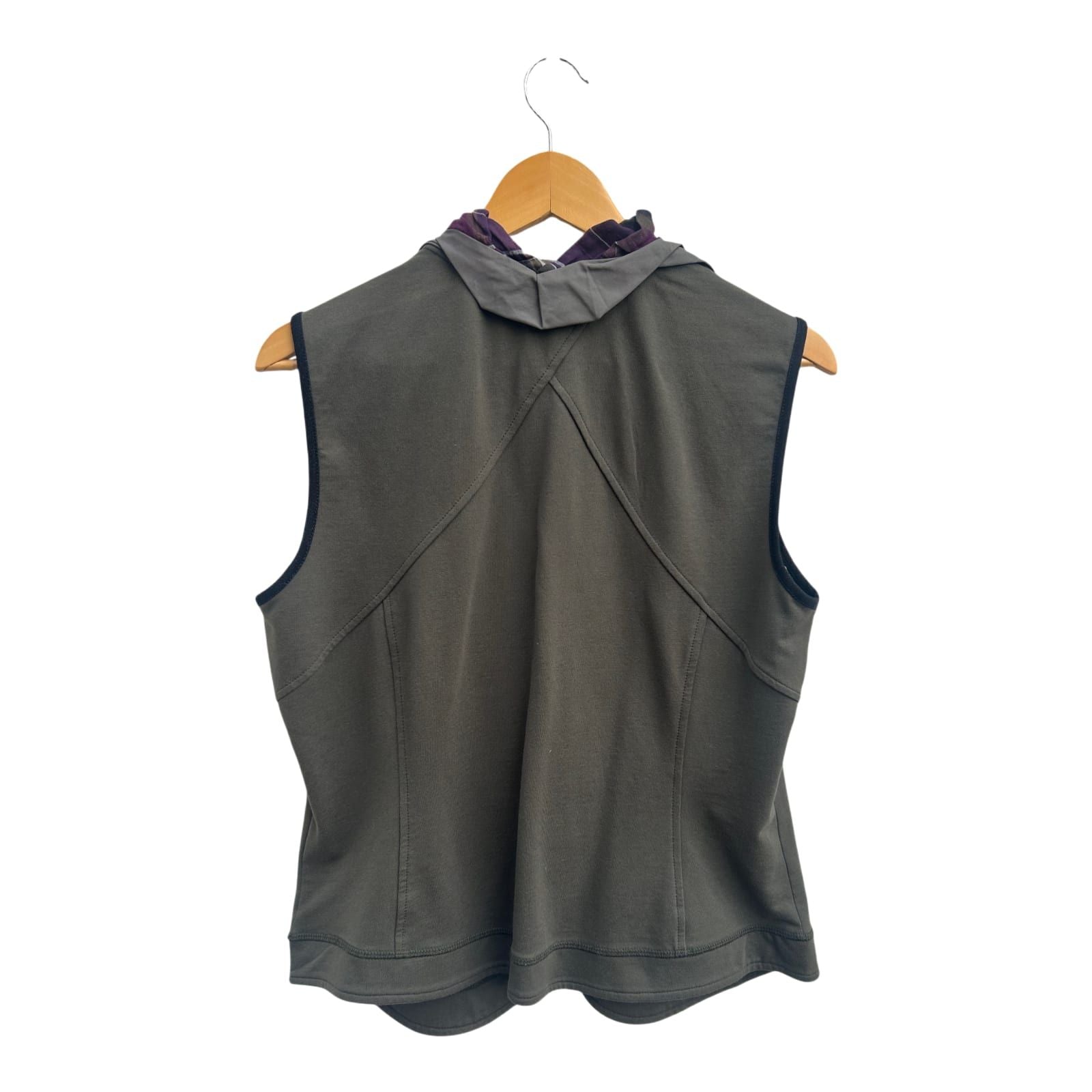 Biba Weste Damen Gr 40 Khaki Samtbesatz Glitzer Knöpfe Elegant Stretch Design