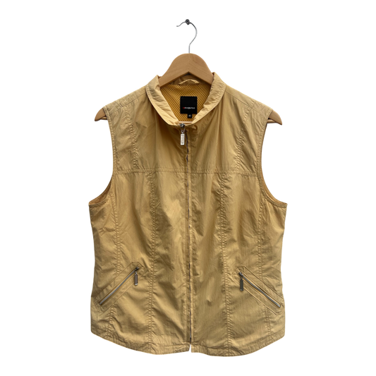 Fabiani Weste Damen Gr 42 Gelb Leicht Sommerlich Reißverschluss Freizeit Look