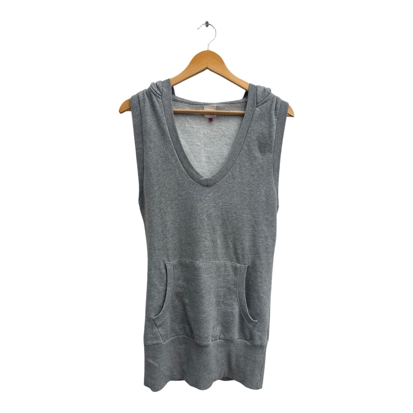 Only Longtop Damen Gr S Grau Kapuze Ärmellos Sportlich Weich Hoodie Look