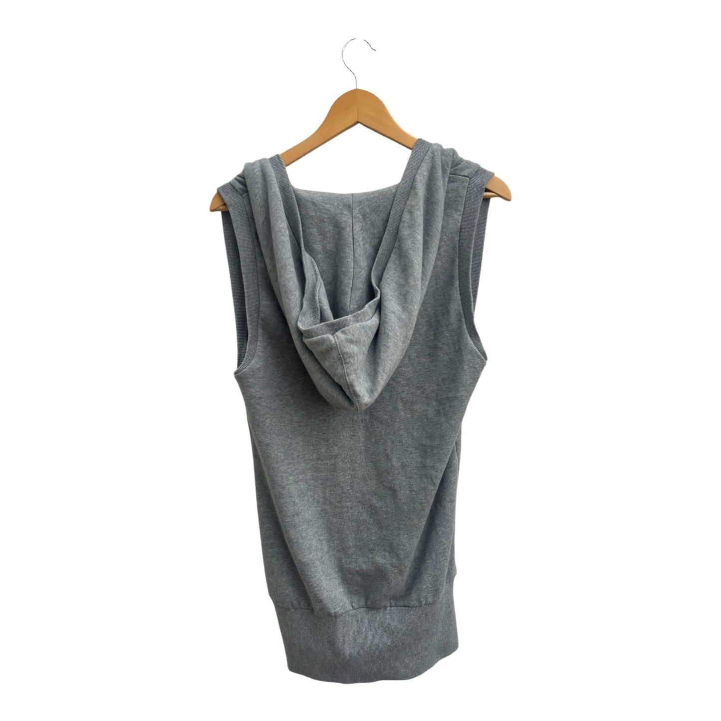 Only Longtop Damen Gr S Grau Kapuze Ärmellos Sportlich Weich Hoodie Look