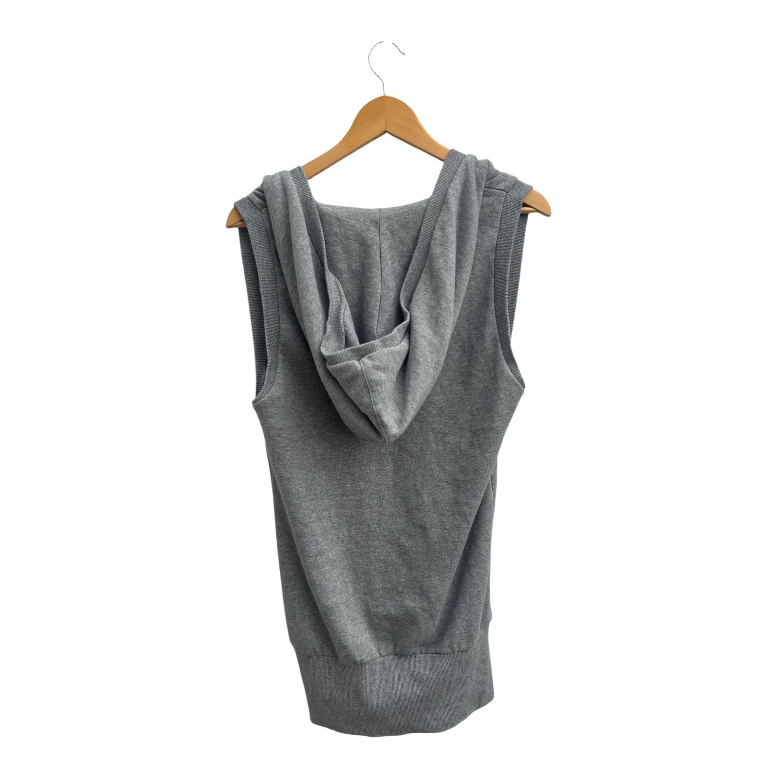 Only Longtop Damen Gr S Grau Kapuze Ärmellos Sportlich Weich Hoodie Look