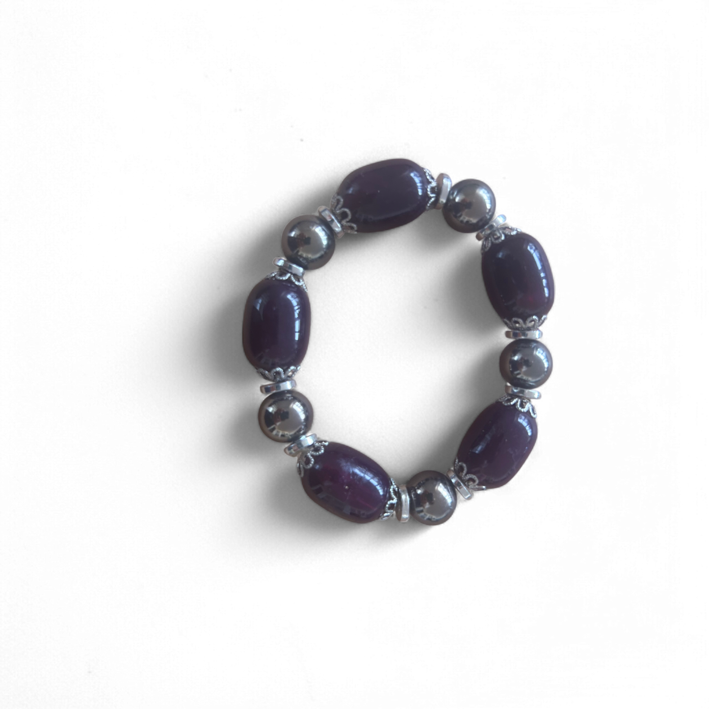 Elegantes Elastikarmband mit Silber Akzenten Elegant