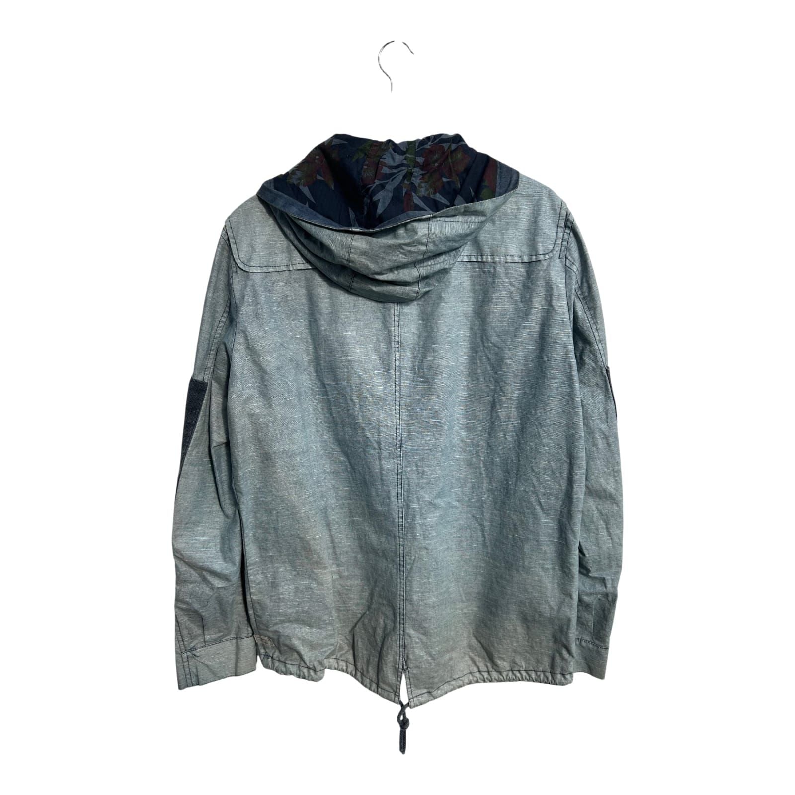 Hamaki Ho Jacke Herren Gr L Hellblau Baumwolle Designer Italien Ungefüttert Modern