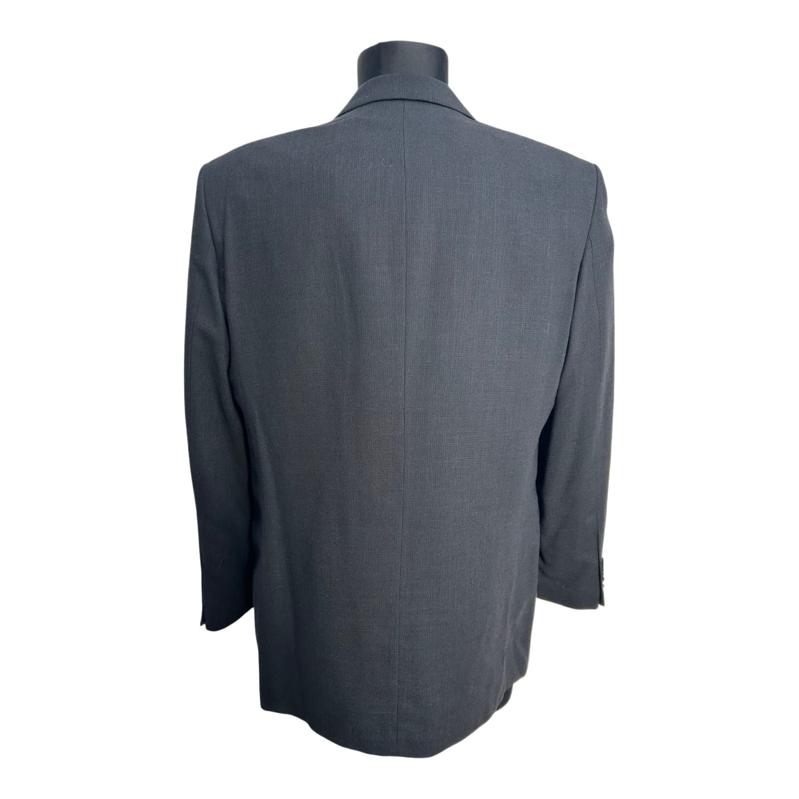 Nicolas Scholz Sakko Herren Gr 52 Dunkelgrau Schurwolle Lang Elegant Business Classic