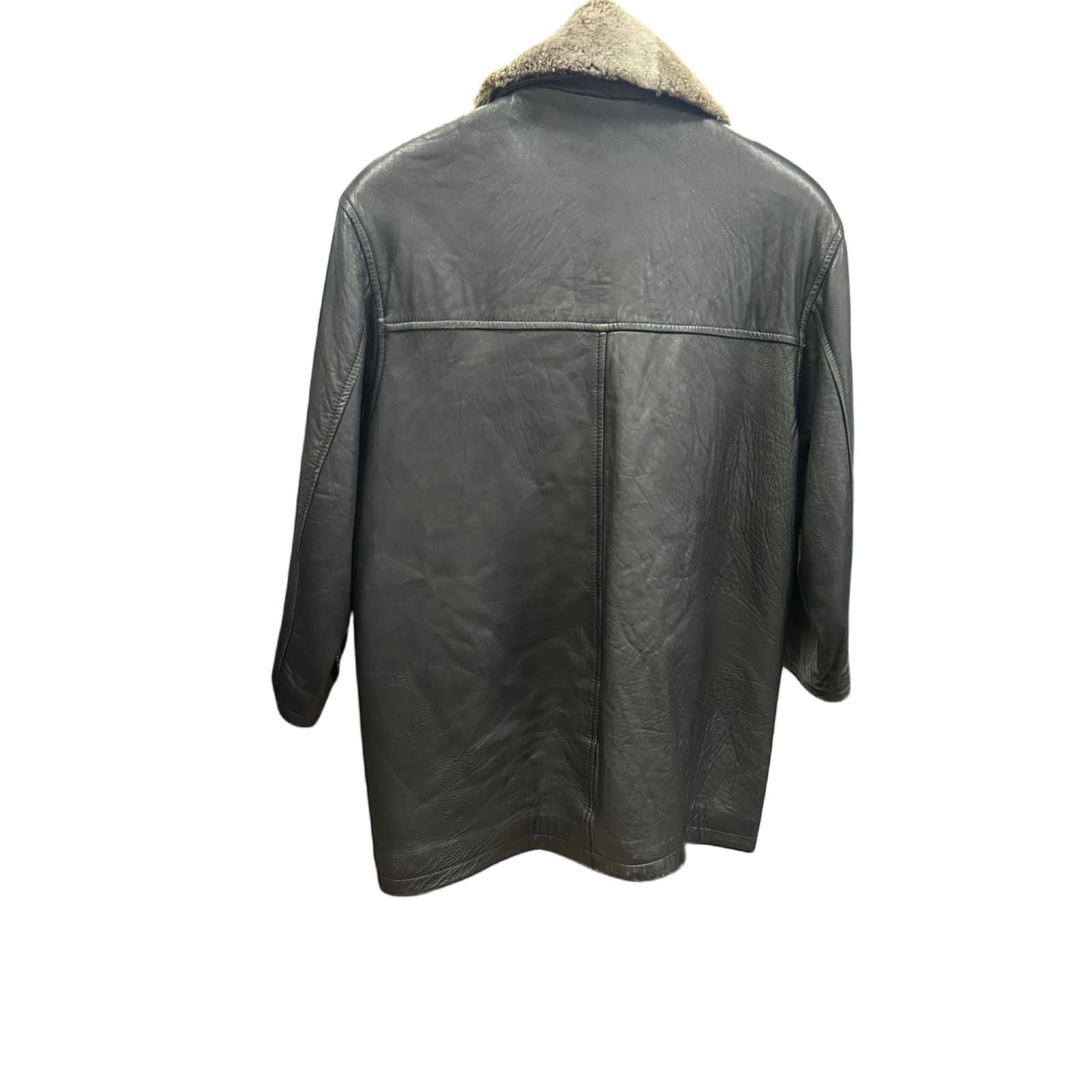 🖤 Yessica Damen Lederjacke Gr. 40 – Schwarz – Warme Winterjacke mit Fellkragen 🖤