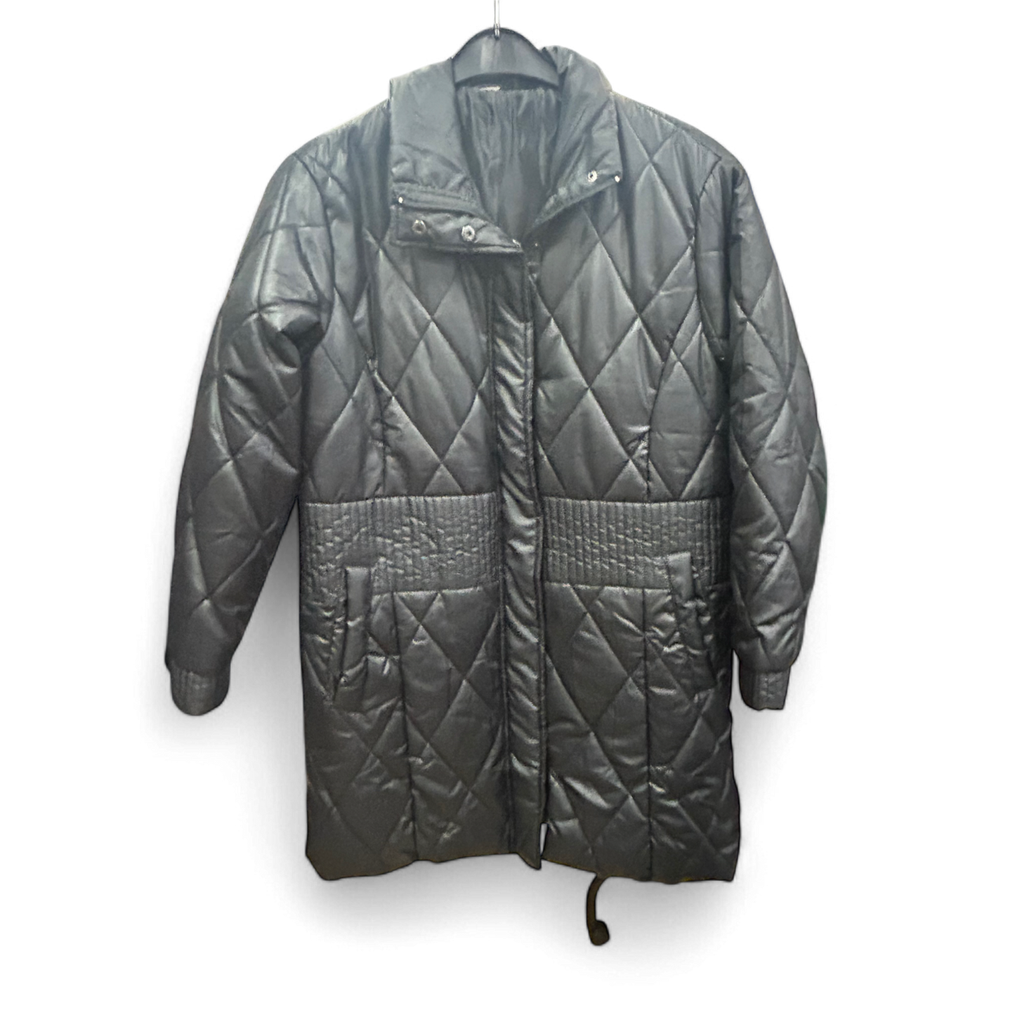 🌟 Pure Panda Damenjacke M – Steppmantel Schwarz Warm 🌟