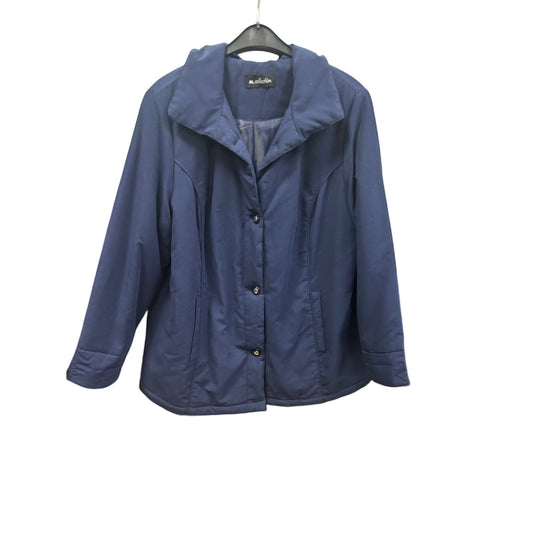 M Collection Damenjacke Dunkelblau Gr 48 Leicht Elegant Übergangsjacke Herbst