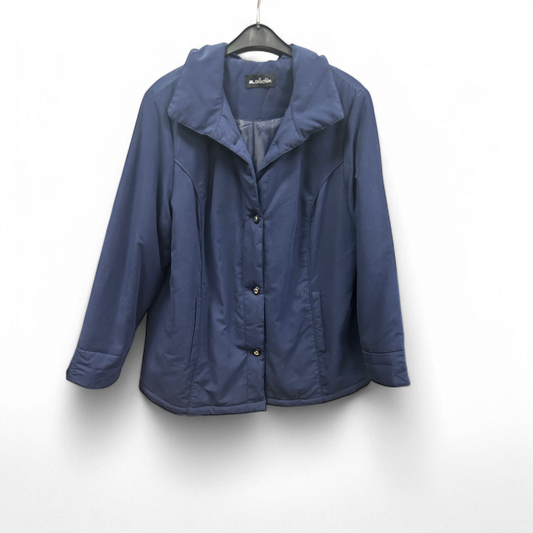 M Collection Damenjacke Dunkelblau Gr 48 Leicht Elegant Übergangsjacke Herbst