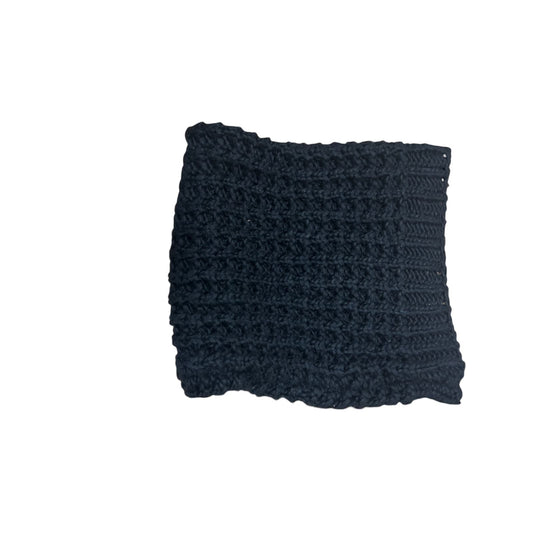 🖤 Grobstrick Loop Schwarz 38x30 cm –  Handgestrickter Look 🖤