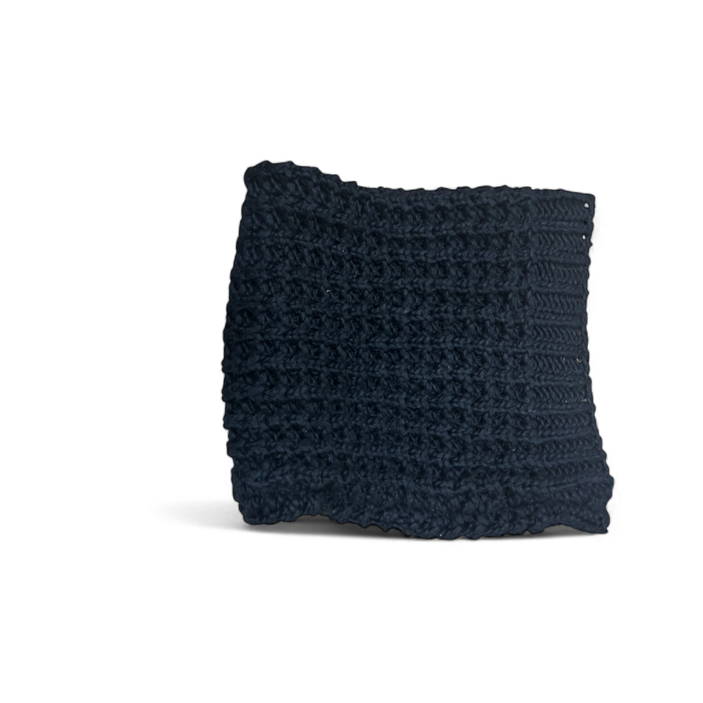 🖤 Grobstrick Loop Schwarz 38x30 cm –  Handgestrickter Look 🖤