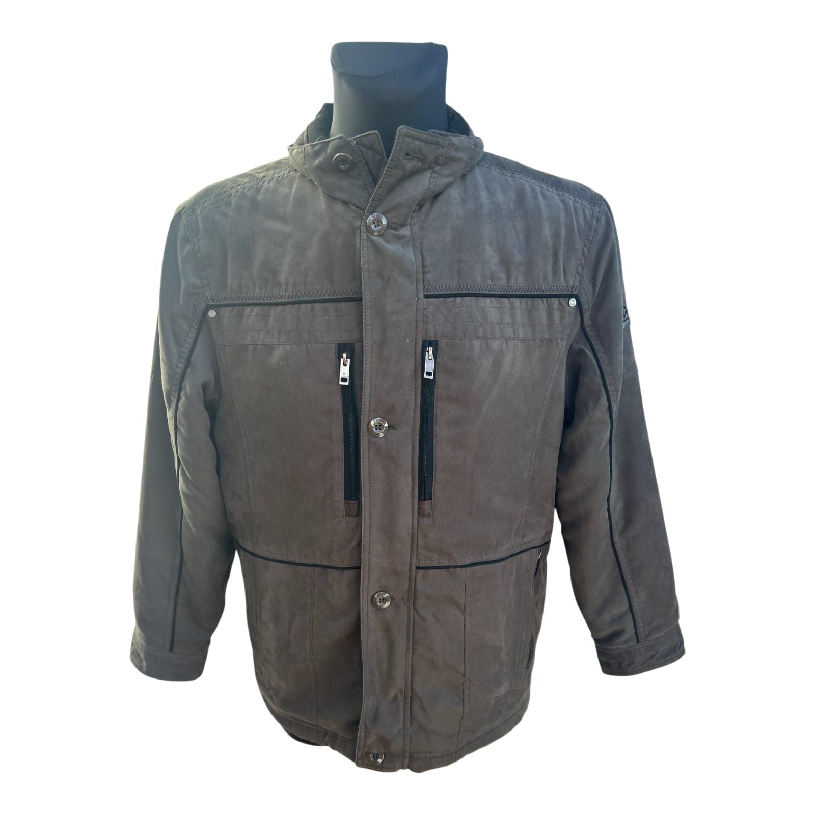 Redpoint Herren Jacke Gr 24 Braun Freizeitjacke Warm Futter Polyester klassisch