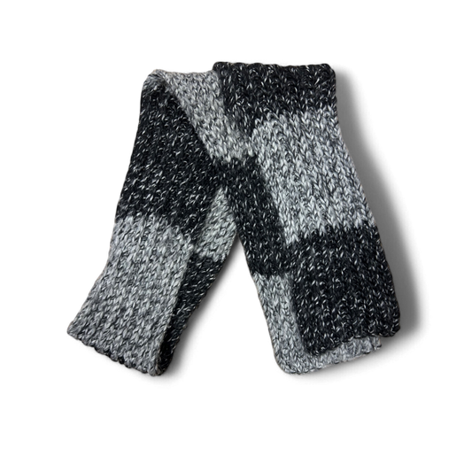 🧣 Schal Grau Schwarz 220x20 cm – Weich & Lang 🧣