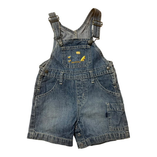 TCM Tchibo Baby Latzhose Jungen kurz Gr 74 Blau Sommer Baumwolle Kinderhose