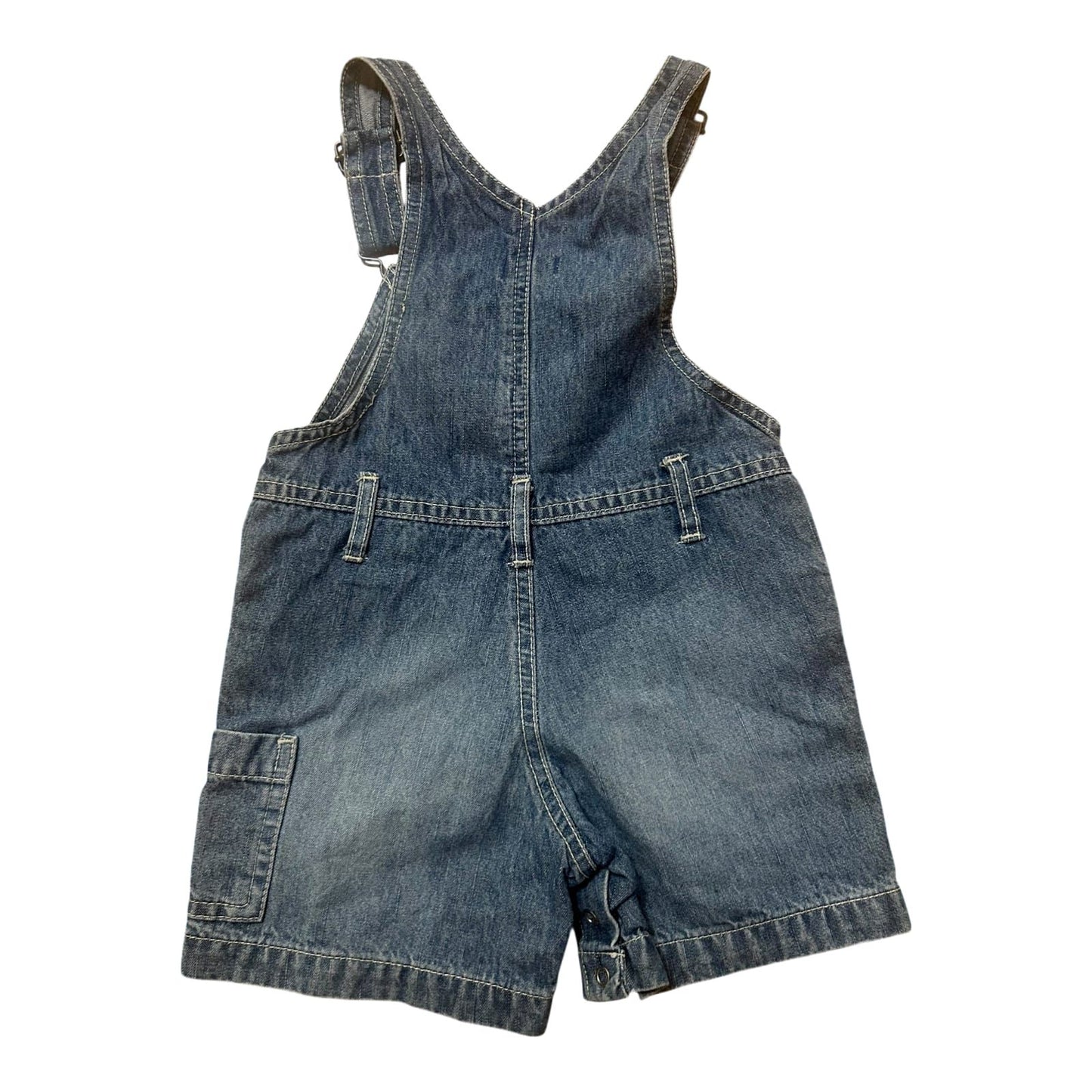 TCM Tchibo Baby Latzhose Jungen kurz Gr 74 Blau Sommer Baumwolle Kinderhose