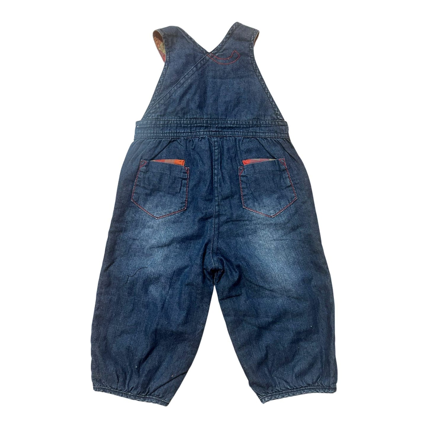DPam Baby Latzhose Jeans blau Gr 74 Baumwolle Overall Kinderhose Mädchen