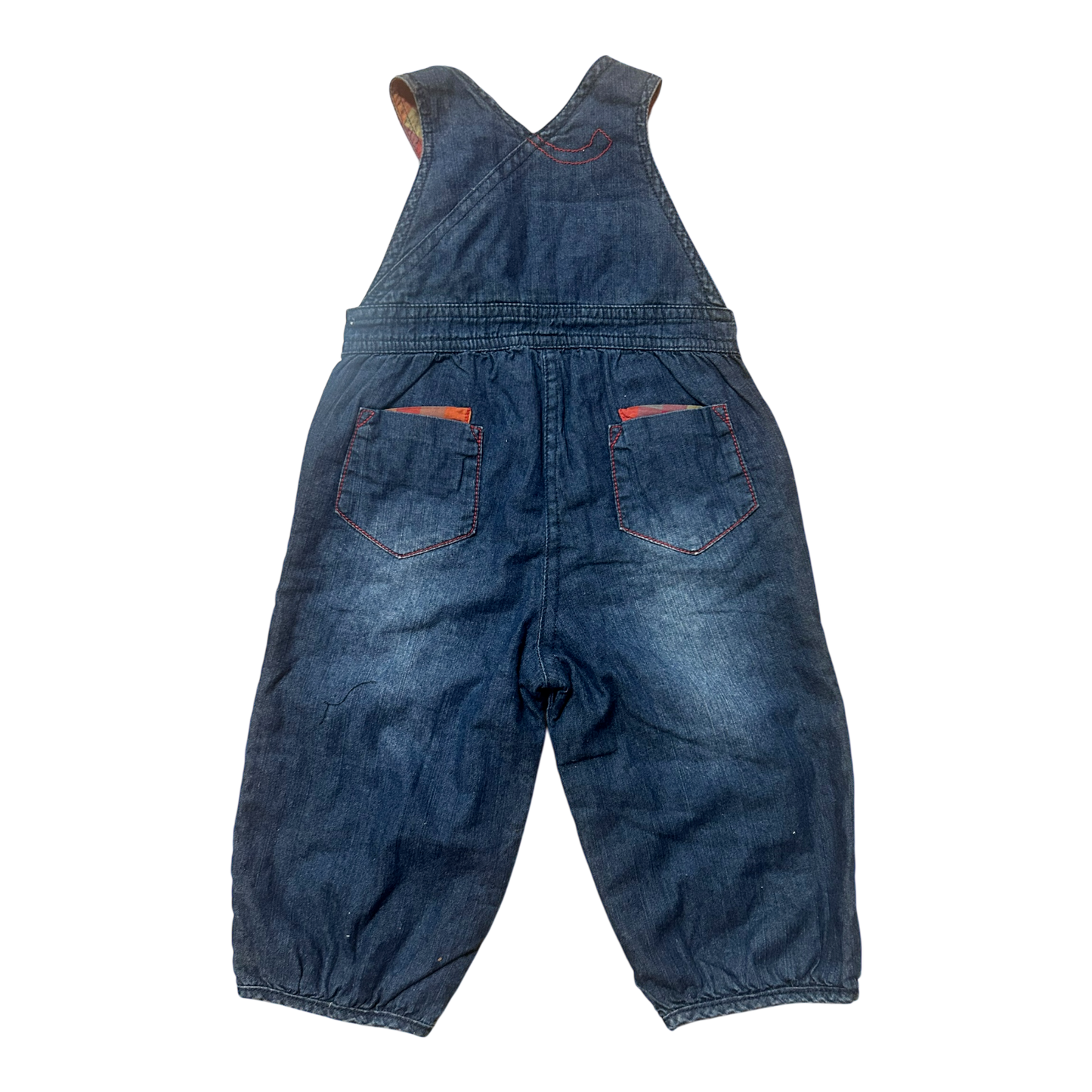 DPam Baby Latzhose Jeans blau Gr 74 Baumwolle Overall Kinderhose Mädchen