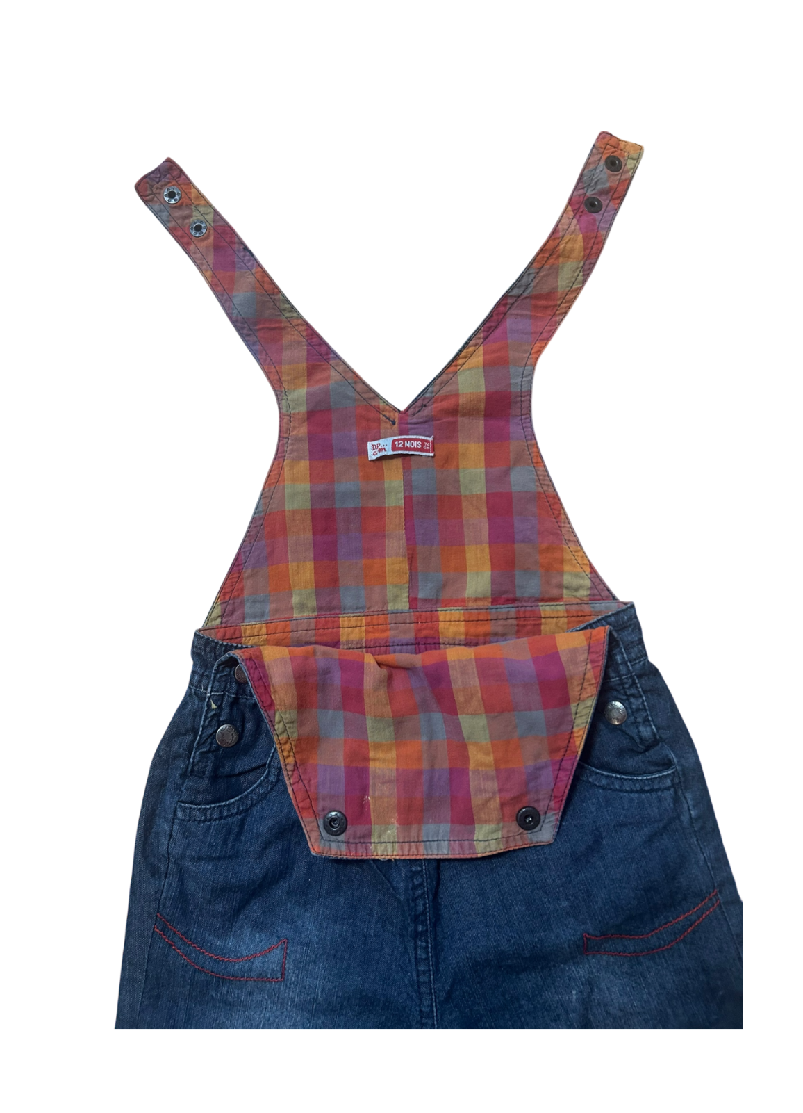 DPam Baby Latzhose Jeans blau Gr 74 Baumwolle Overall Kinderhose Mädchen