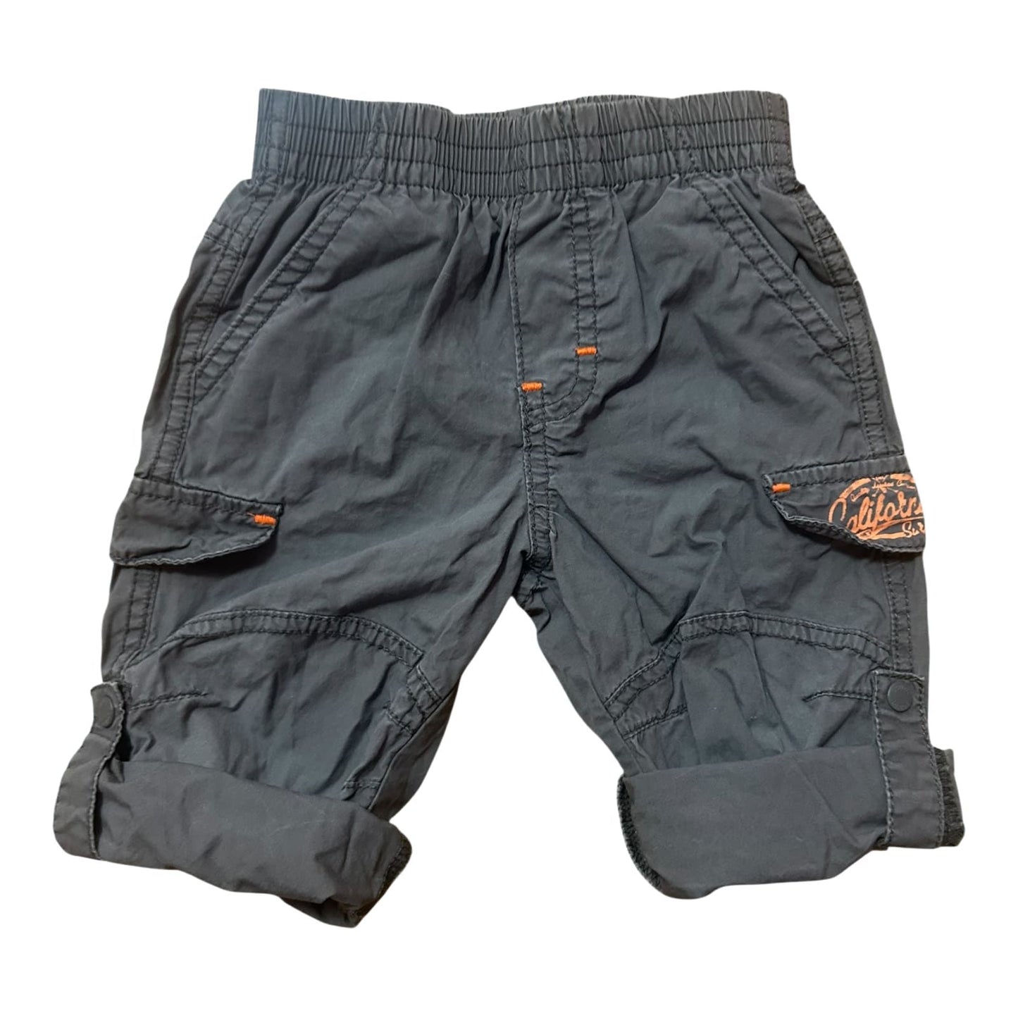 Bondi Baby Hose Cargo grau Gr 74 Baumwolle Jungen Kinderhose Sommer Krempel