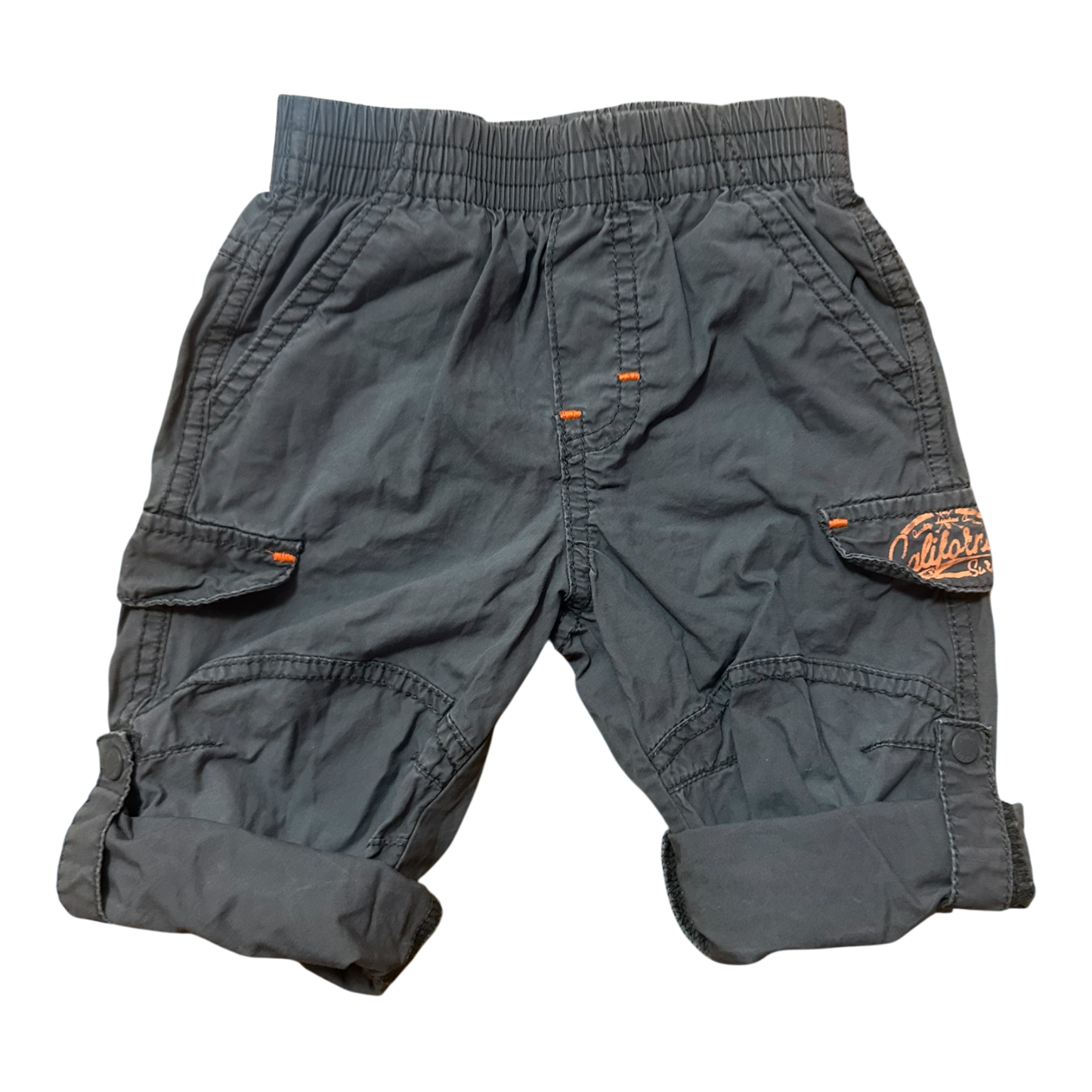 Bondi Baby Hose Cargo grau Gr 74 Baumwolle Jungen Kinderhose Sommer Krempel