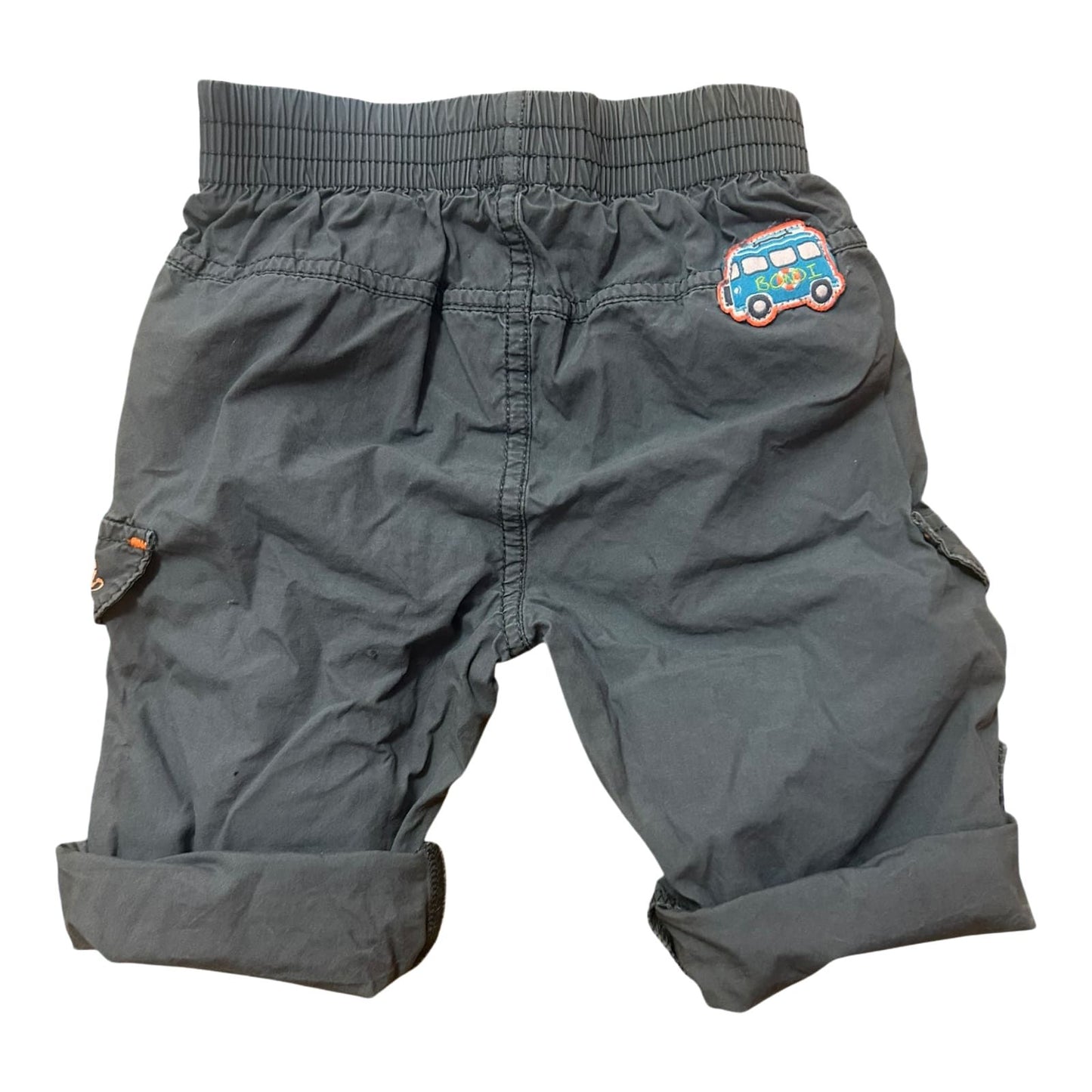 Bondi Baby Hose Cargo grau Gr 74 Baumwolle Jungen Kinderhose Sommer Krempel