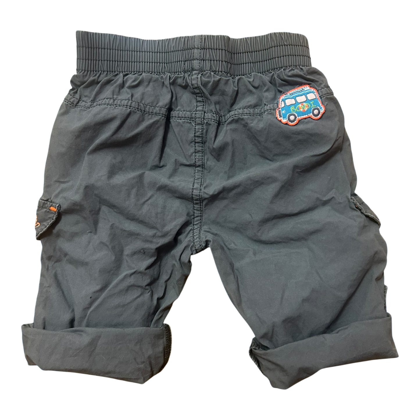 Bondi Baby Hose Cargo grau Gr 74 Baumwolle Jungen Kinderhose Sommer Krempel