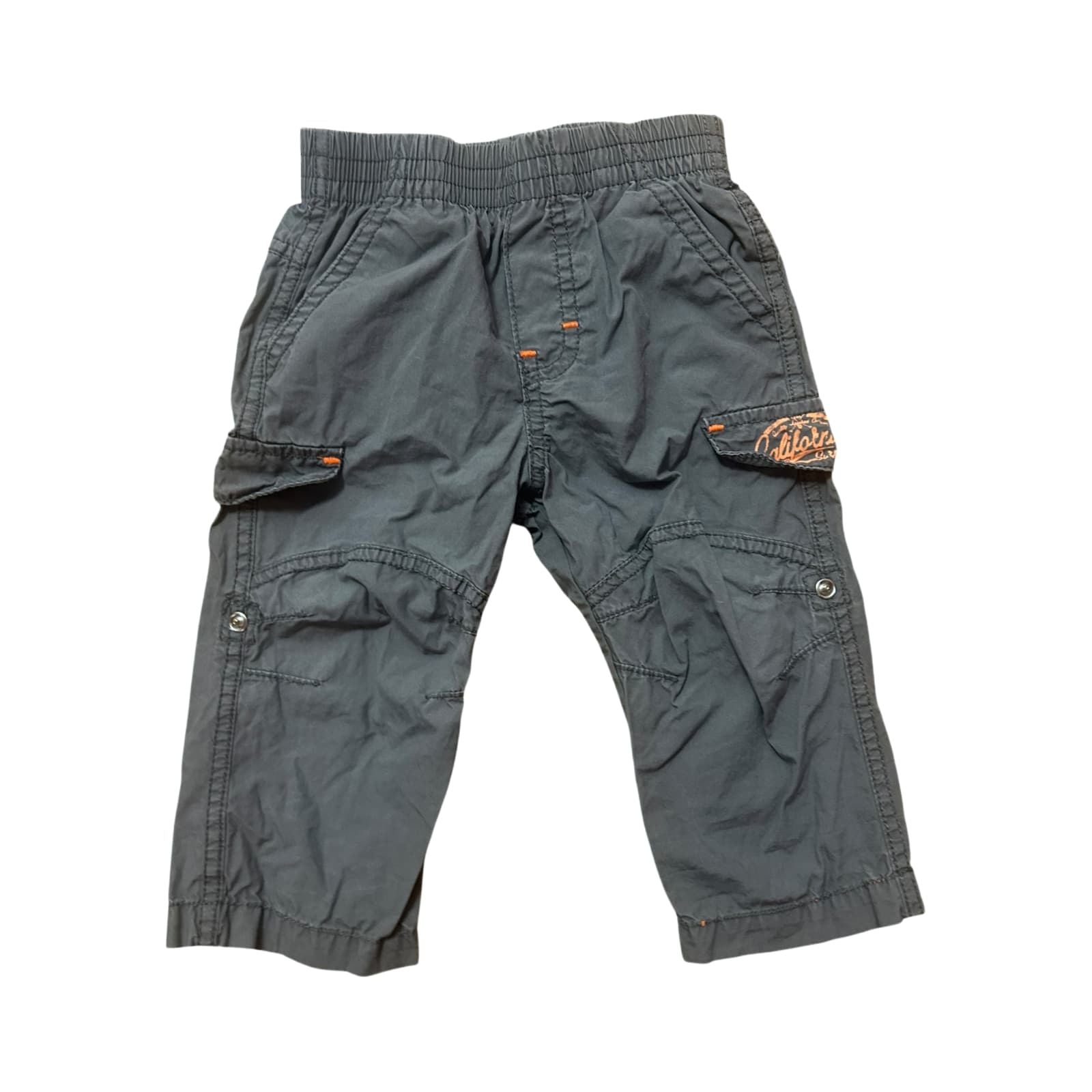 Bondi Baby Hose Cargo grau Gr 74 Baumwolle Jungen Kinderhose Sommer Krempel
