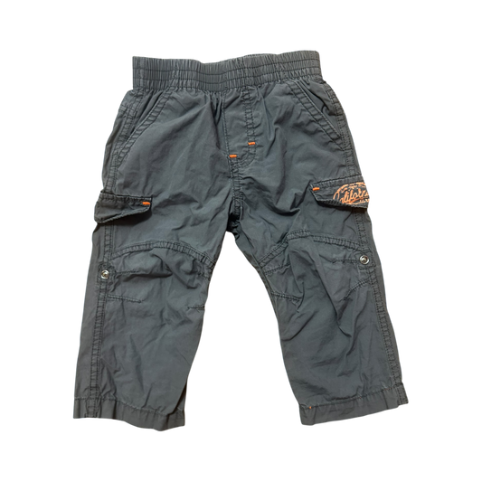 Bondi Baby Hose Cargo grau Gr 74 Baumwolle Jungen Kinderhose Sommer Krempel