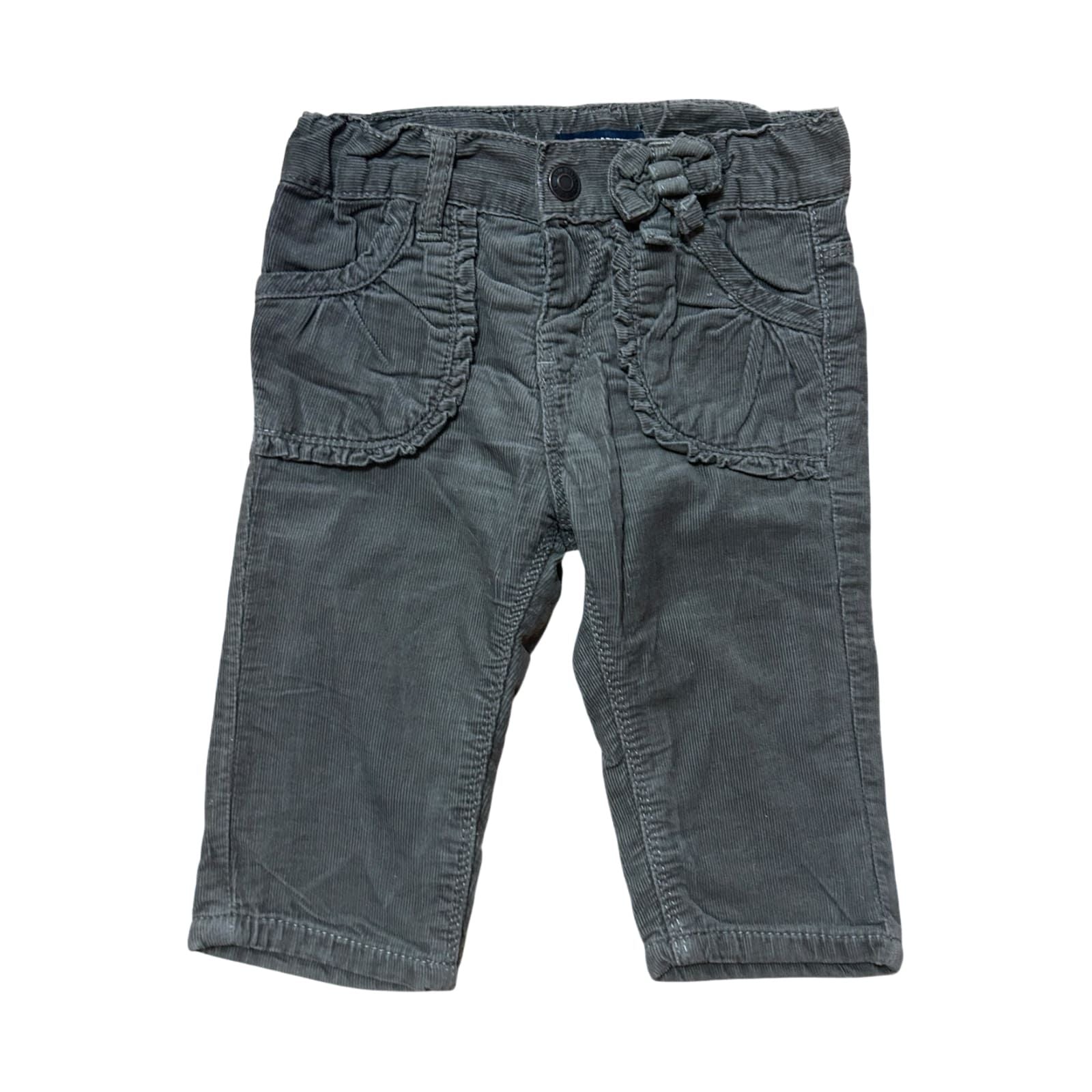 Blue Seven Mädchen Cordhose Gr 68 Grau Baumwolle Herz Stickerei Baby Hose