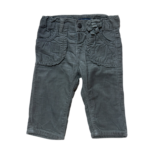 Blue Seven Mädchen Cordhose Gr 68 Grau Baumwolle Herz Stickerei Baby Hose