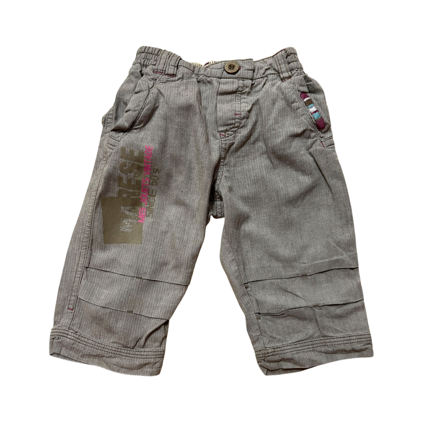 Marese Baby Jungen Hose Gr 68 Braun Baumwolle Frühling Sommer Stylisch