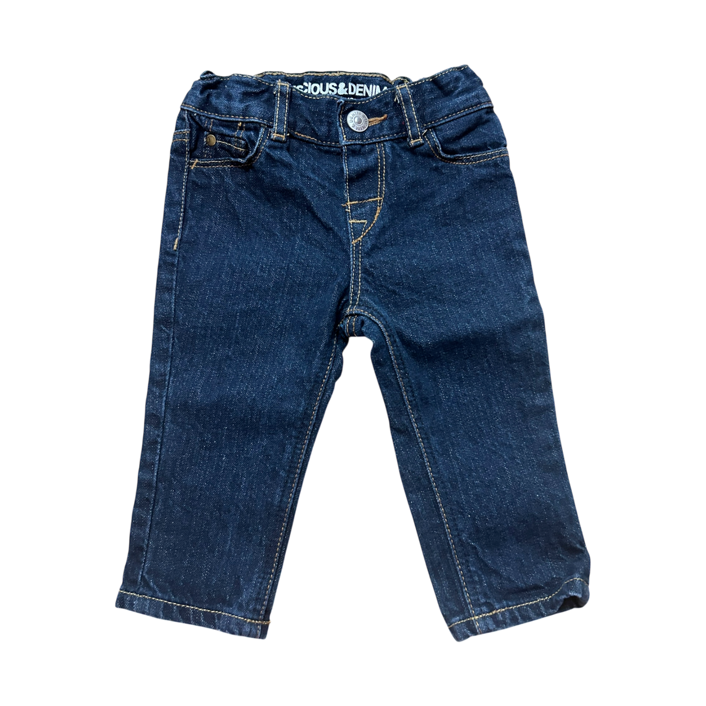 H&M Conscious Denim Baby Jungen Jeans Gr 68 Blau Baumwolle Stretch Bund