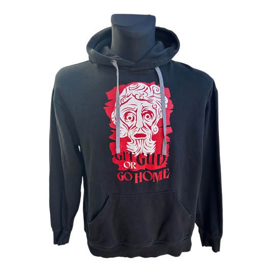 Spread Hoodie Herren Gr XL Schwarz Rot Kapuzenpullover Git Gud Print Gaming Style