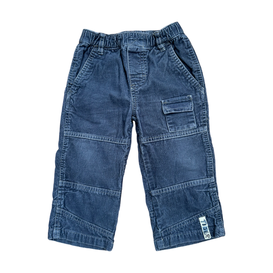 TCM Baby Jungen Hose Gr 86 Blau Cargohose Baumwolle Cord Freizeit Robust Kinder