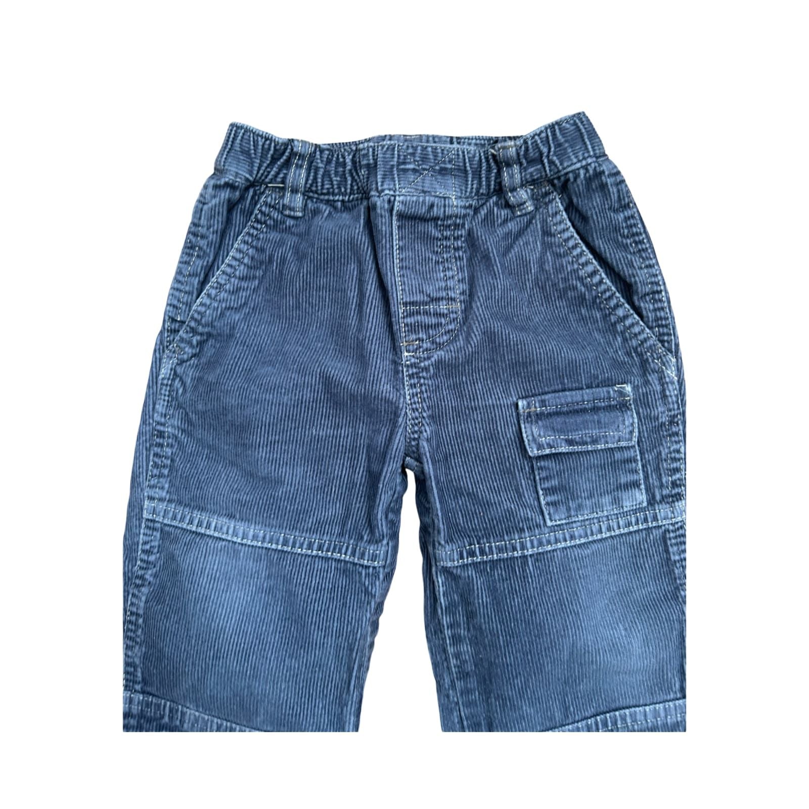 TCM Baby Jungen Hose Gr 86 Blau Cargohose Baumwolle Cord Freizeit Robust Kinder