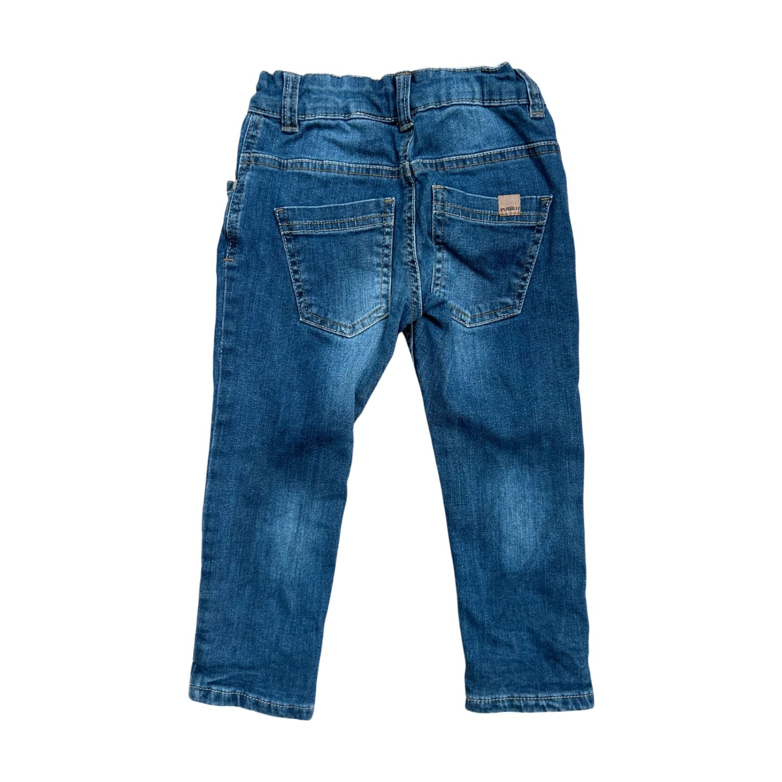 Pusblu Jungen Jeans Gr 92 Blau Denim Baumwolle Stretch Kinder Hose Robust
