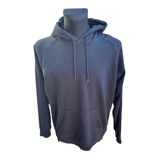 H&M Hoodie Herren Gr L Dunkelblau Kapuzenpullover Regular Fit Baumwolle Freizeit