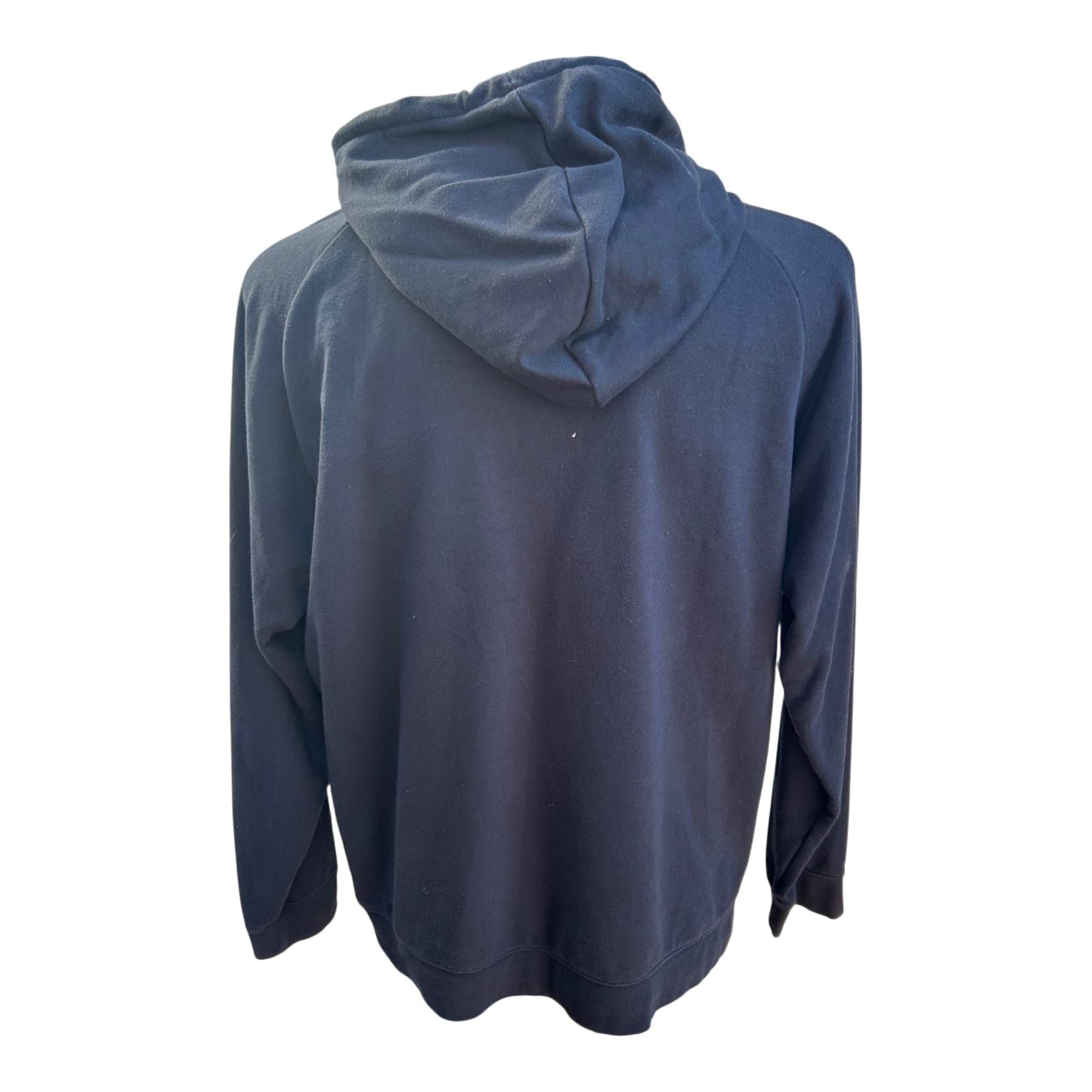 H&M Hoodie Herren Gr L Dunkelblau Kapuzenpullover Regular Fit Baumwolle Freizeit