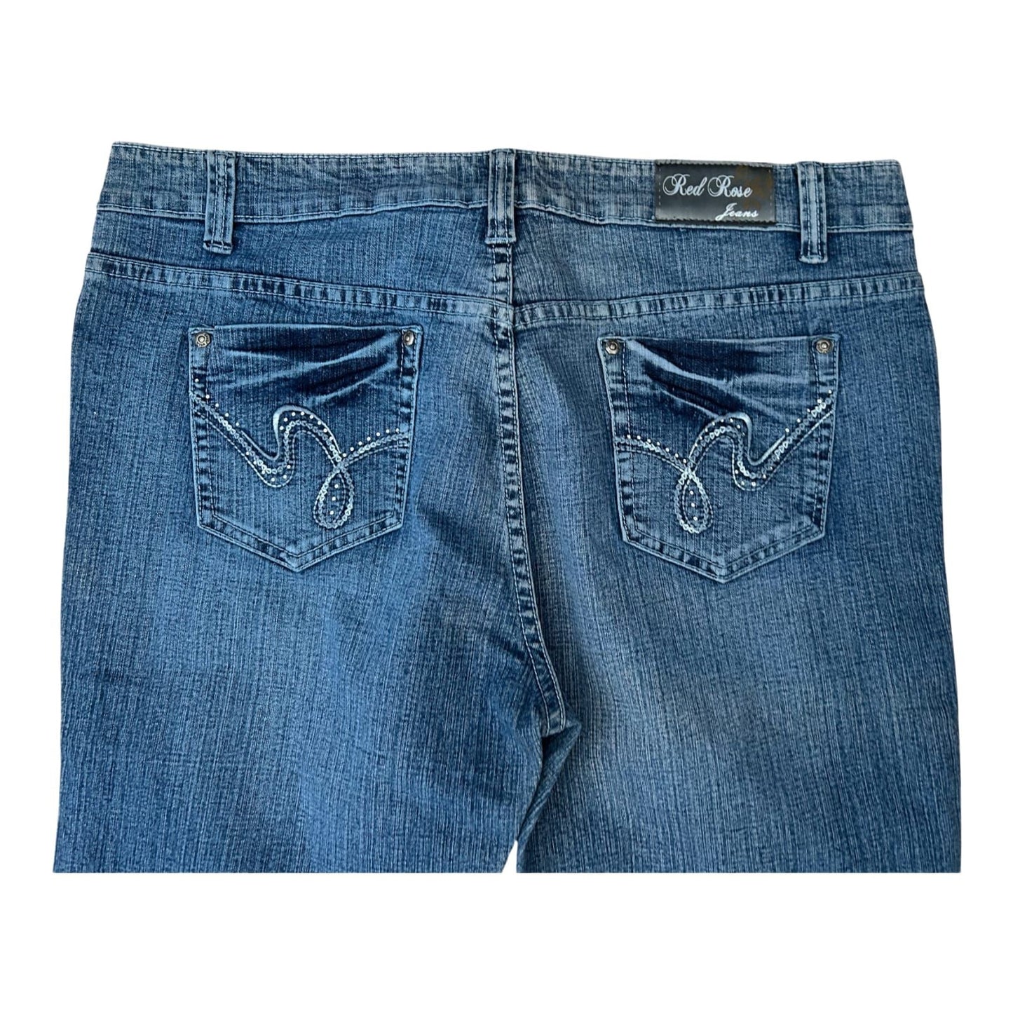 Red Rose Jeans Damen Gr 46 Blau Stretch Bootcut Denim Baumwolle Elegant Chic